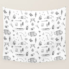 Simple Camping Wall Tapestry Gallery Image 4