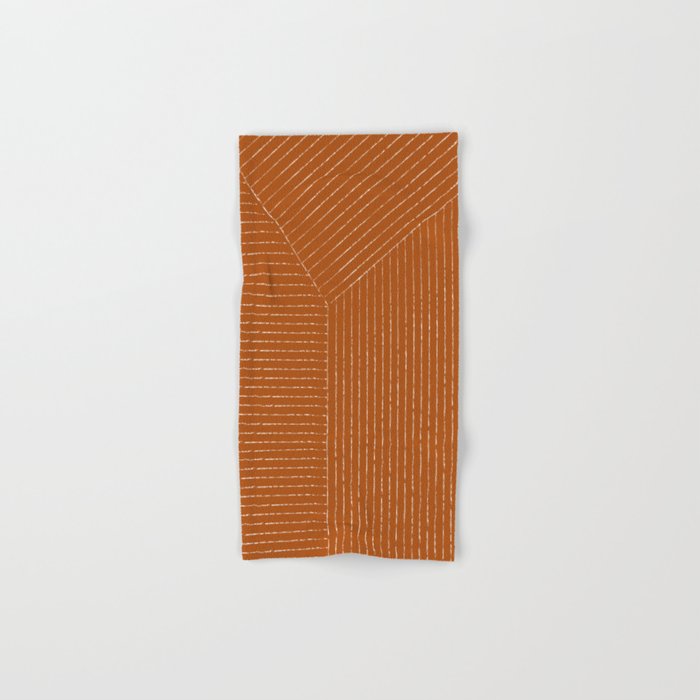 Lines (Rust) Bath Towel Gallery Image 1