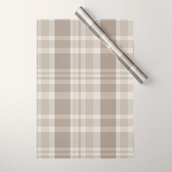 Checkered, Plaid Prints, Warm Brown Wrapping Paper Gallery Image 1
