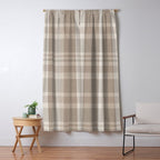 Checkered, Plaid Prints, Warm Brown Window Curtain Gallery Image 5