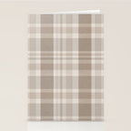 Checkered, Plaid Prints, Warm Brown Stationery Card Gallery Image 2