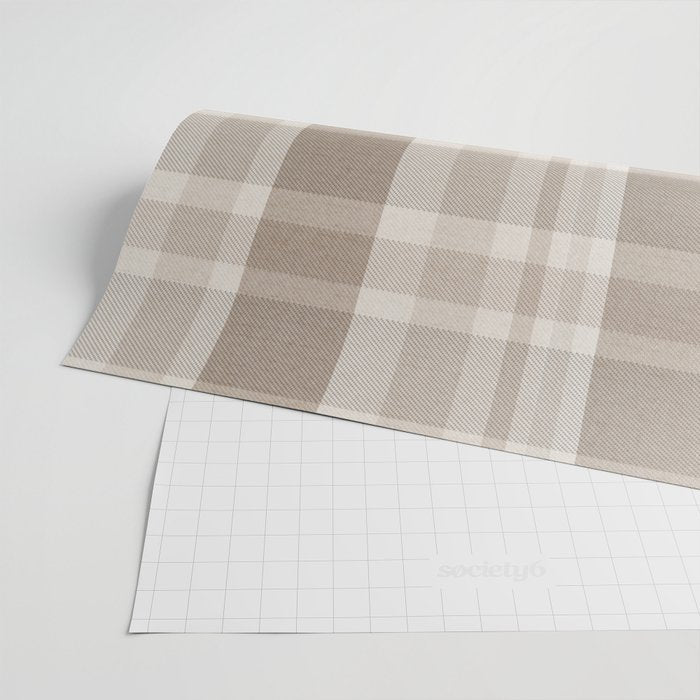 Checkered, Plaid Prints, Warm Brown Wrapping Paper Gallery Image 2
