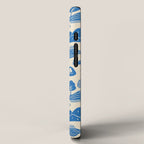 Abstract blue nature landscape doodle pattern iPhone Case Gallery Image 2