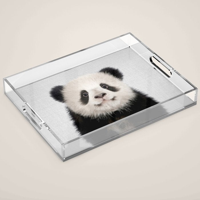 Panda Bear - Colorful Acrylic Tray Gallery Image 1