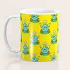 Retro earth planet cartoon character pattern Coffee Mug Gallery Image 3