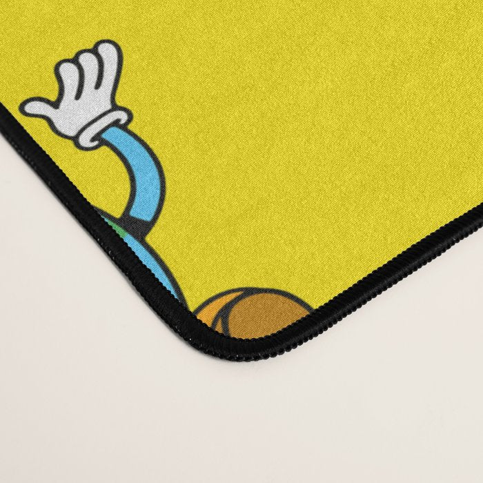 Retro earth planet cartoon character pattern Desk Mat Gallery Image 4