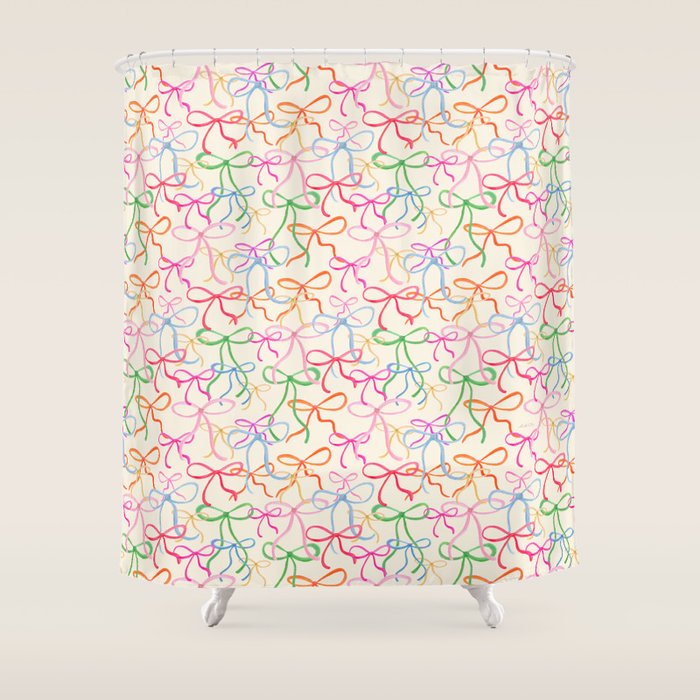 Colorful Coquette Bows  Shower Curtain Gallery Image 1