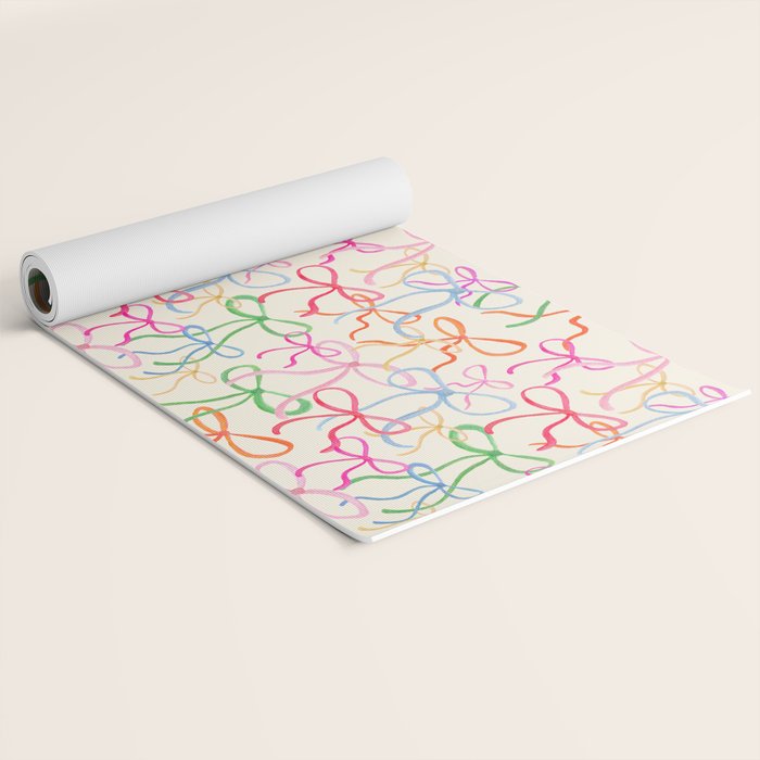 Colorful Coquette Bows  Yoga Mat Gallery Image 2