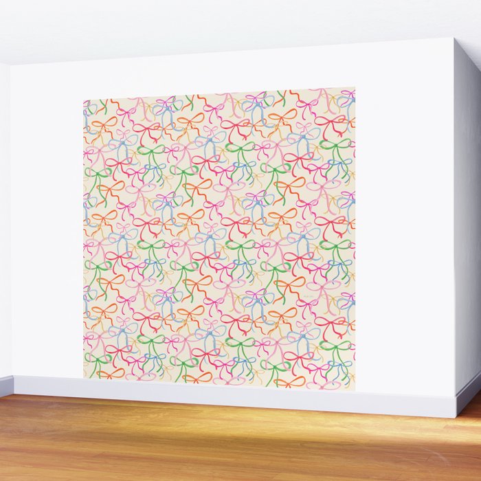 Colorful Coquette Bows  Wall Mural Gallery Image 2
