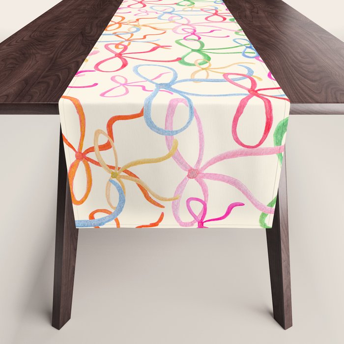 Colorful Coquette Bows  Table Runner Gallery Image 1