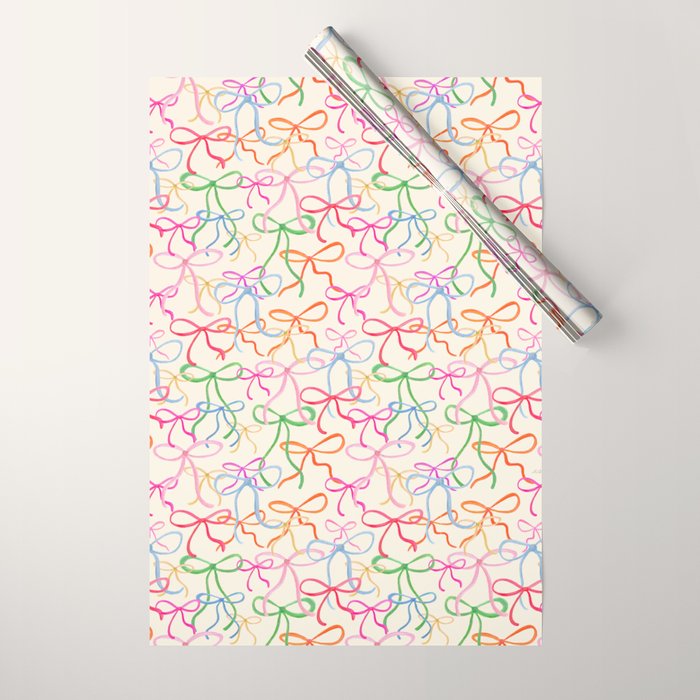 Colorful Coquette Bows  Wrapping Paper Gallery Image 1