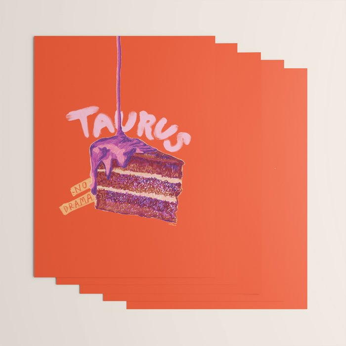 Taurus Birthday Cake in Burnt Orange Wrapping Paper Gallery Image 3