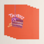 Taurus Birthday Cake in Burnt Orange Wrapping Paper Gallery Image 3