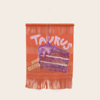 Taurus Birthday Cake in Burnt Orange Wall Hanging Gallery Image 1