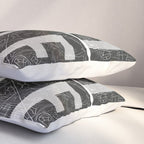 Nashville Mono Street Map Text Overlay Pillow Sham Gallery Image 3
