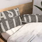 Nashville Mono Street Map Text Overlay Pillow Sham Gallery Image 2