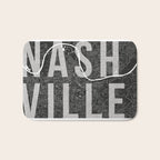 Nashville Mono Street Map Text Overlay Bath Mat Gallery Image 1