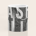 Nashville Mono Street Map Text Overlay Coffee Mug Gallery Image 4