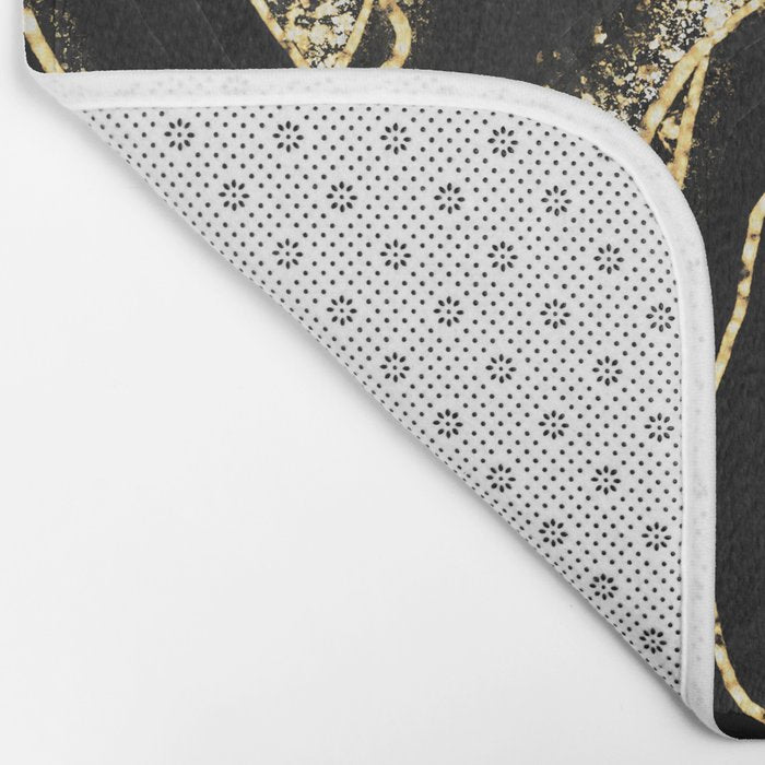 Black Night Glamour Marble Landscape Bath Mat Gallery Image 2
