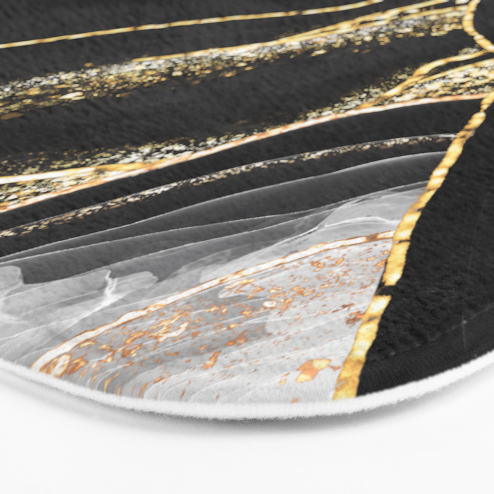 Black Night Glamour Marble Landscape Bath Mat Gallery Image 3