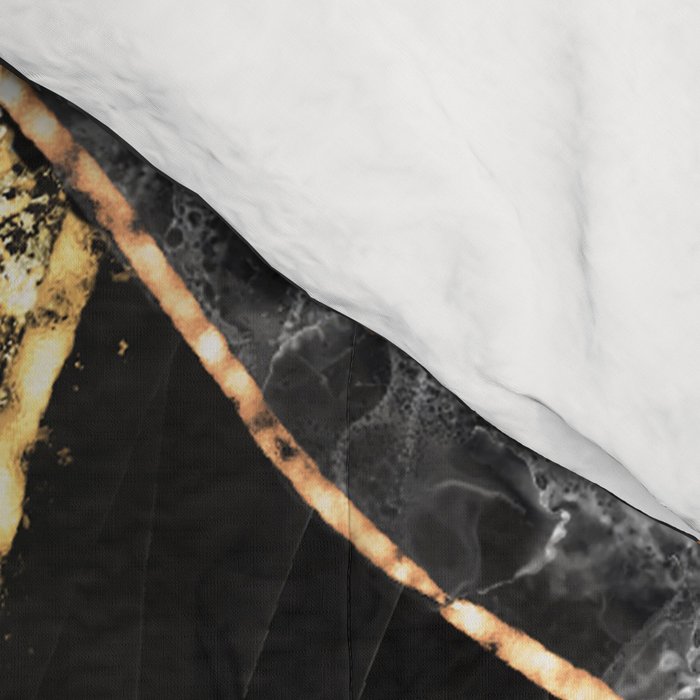 Black Night Glamour Marble Landscape Comforter Gallery Image 4