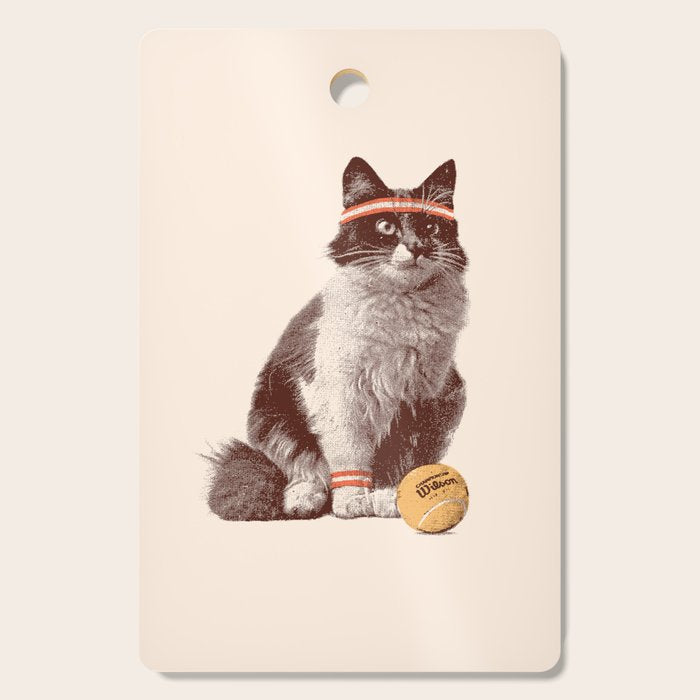 Tennis Cat Cutting Board Gallery Image 1