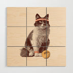 Tennis Cat Wood Wall Art Gallery Image 1