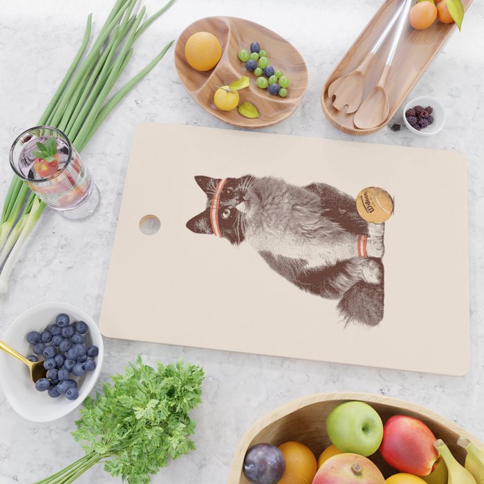 Tennis Cat Cutting Board Gallery Image 2