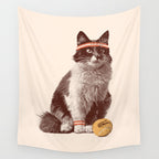 Tennis Cat Wall Tapestry Gallery Image 4
