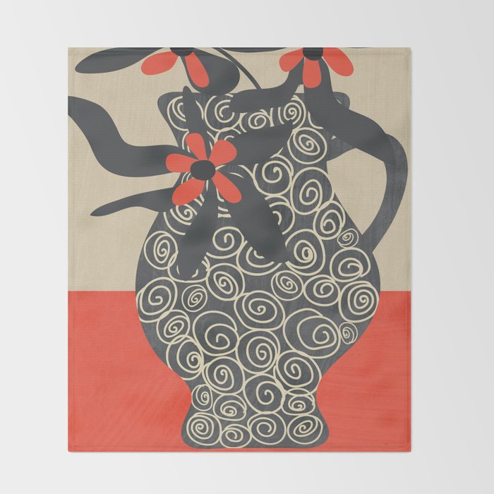 Modern Bloom 3 Throw Blanket Gallery Image 2