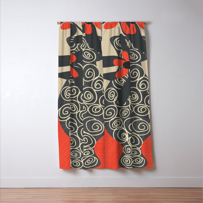 Modern Bloom 3 Window Curtain Gallery Image 3