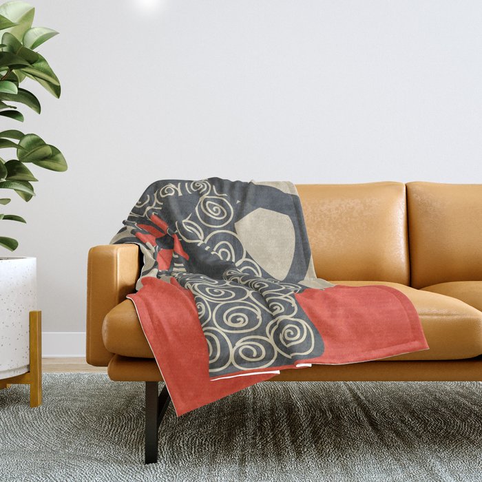 Modern Bloom 3 Throw Blanket Gallery Image 1