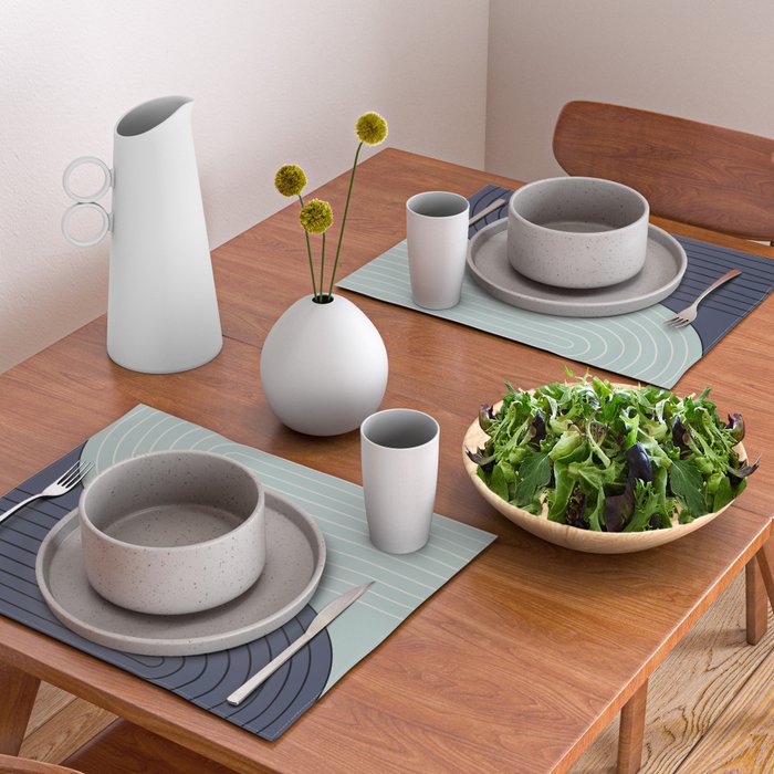 Two Tone Line Curvature XXII  Placemat Gallery Image 2