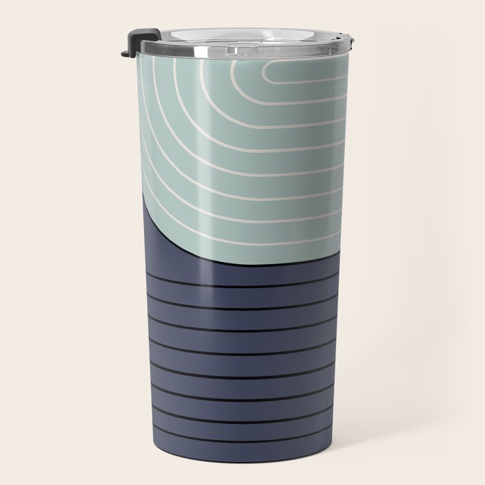 Two Tone Line Curvature XXII  Travel Mug Gallery Image 3