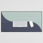 Two Tone Line Curvature XXII  Desk Mat Gallery Image 1