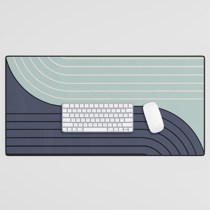 Two Tone Line Curvature XXII  Desk Mat Gallery Image 1