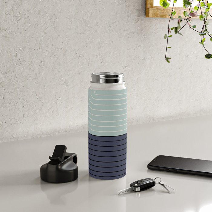 Two Tone Line Curvature XXII  Water Bottle Gallery Image 5