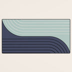 Two Tone Line Curvature XXII  Desk Mat Gallery Image 3