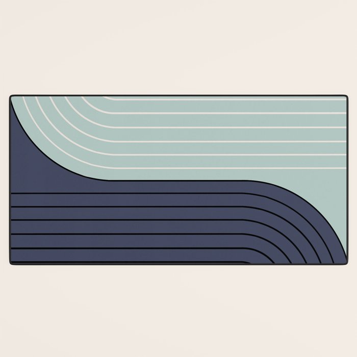 Two Tone Line Curvature XXII  Desk Mat Gallery Image 3