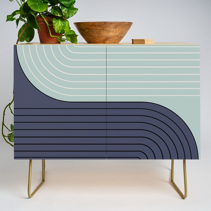 Two Tone Line Curvature XXII  Credenza Gallery Image 1