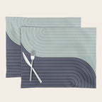Two Tone Line Curvature XXII  Placemat Gallery Image 1