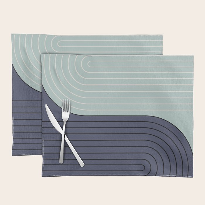 Two Tone Line Curvature XXII  Placemat Gallery Image 1