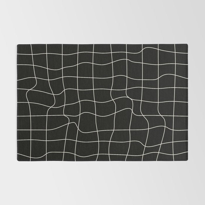 Warp Grid: Midnight Black Edition Rug Gallery Image 2