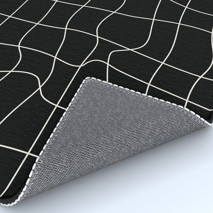 Warp Grid: Midnight Black Edition Rug Gallery Image 4