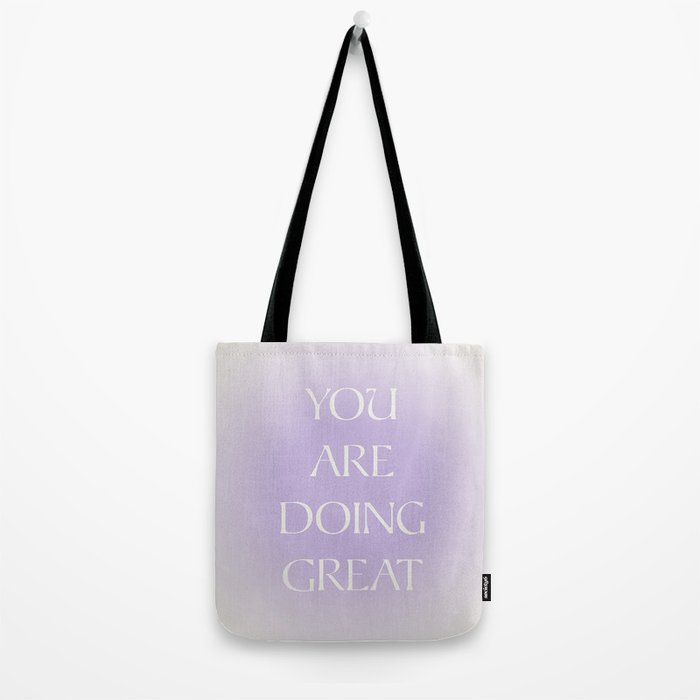 You Are Doing Great Lavender Gradient Tote Bag Gallery Image 2