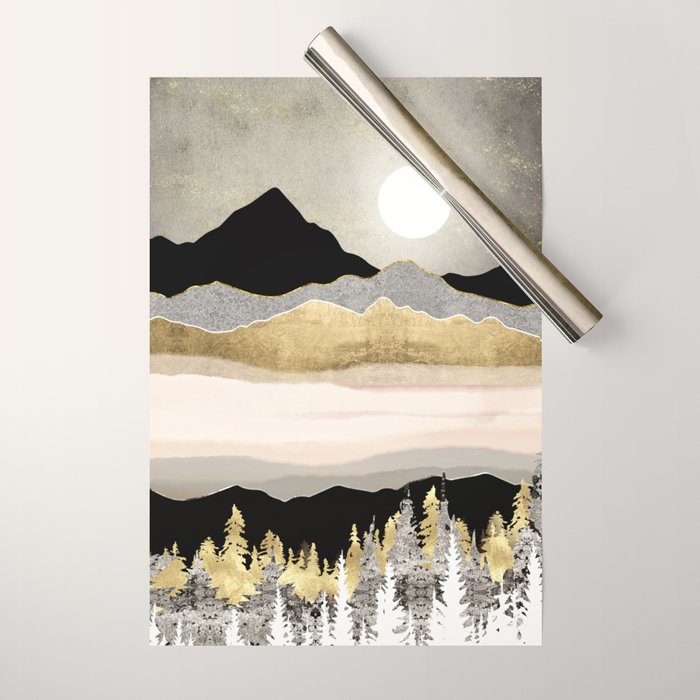 Winter Moon Wrapping Paper Gallery Image 1