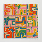 Street Art Colorful Retro Contemporary Abstract Pattern Wood Wall Art Gallery Image 1