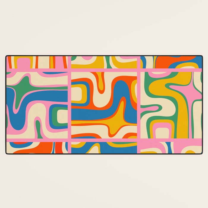 Street Art Colorful Retro Contemporary Abstract Pattern Desk Mat Gallery Image 3