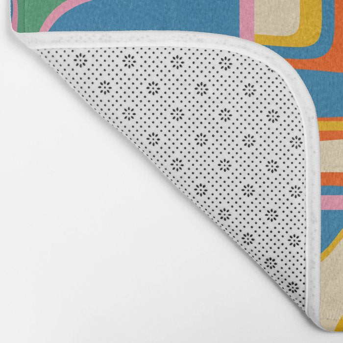Street Art Colorful Retro Contemporary Abstract Pattern Bath Mat Gallery Image 2