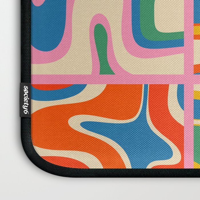 Street Art Colorful Retro Contemporary Abstract Pattern Laptop Sleeve Gallery Image 3